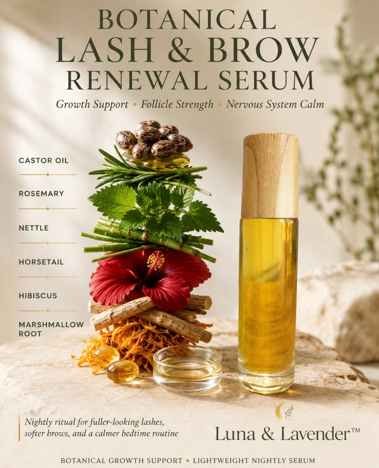 Luna & Lavender™ Botanical Lash & Brow Renewal Serum