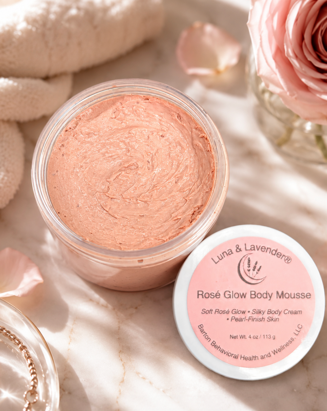 Luna & Lavender® Rosé Glow Body Mousse
