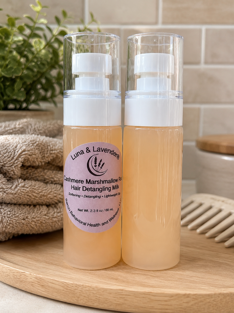Luna & Lavender® Cashmere Marshmallow Root Hair Detangling Milk
