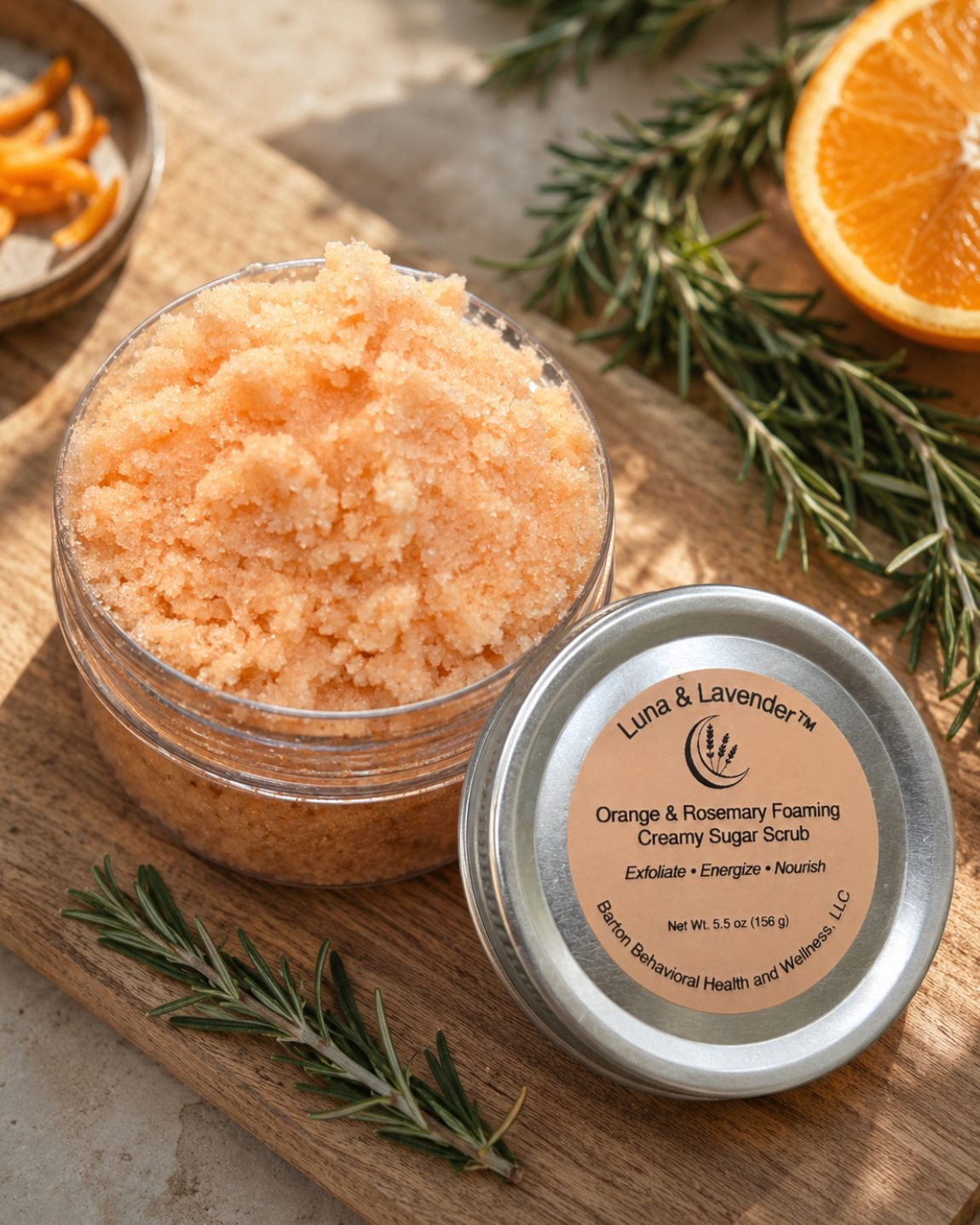 Luna & Lavender™ Orange & Rosemary Foaming Creamy Sugar Scrub