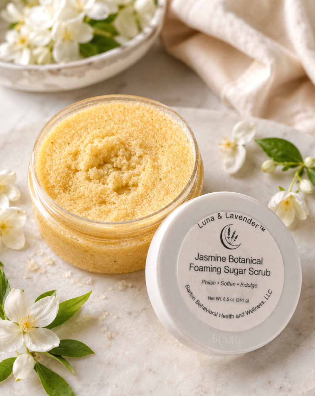 Luna & Lavender™ Jasmine Botanical Foaming Sugar Scrub