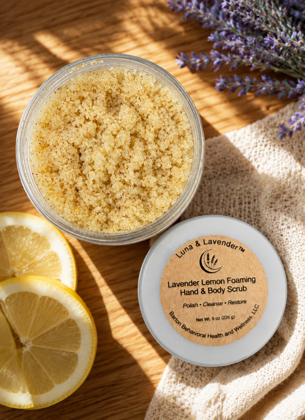 Luna & Lavender™ Lavender Lemon Foaming Hand & Body Scrub