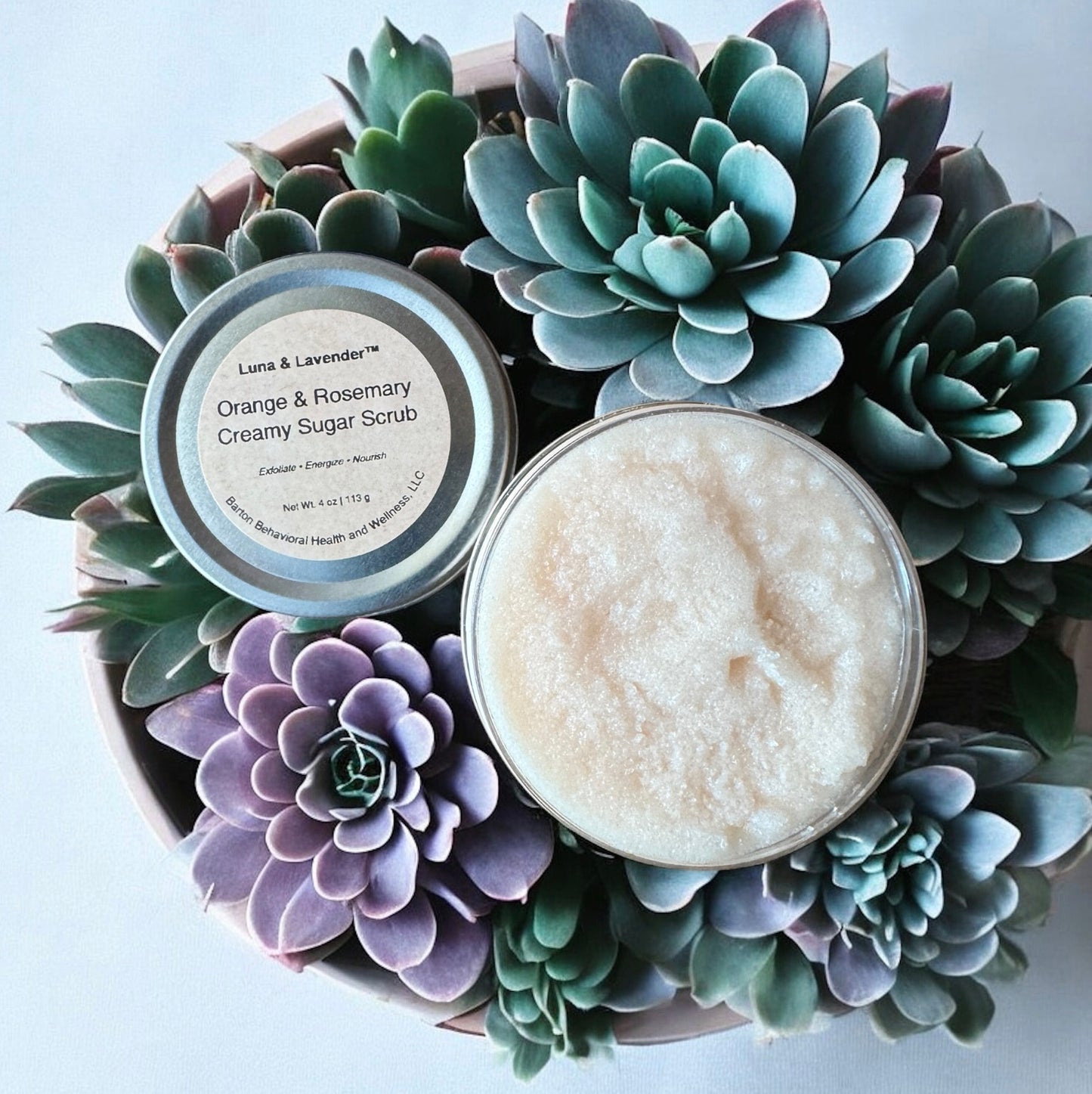 Orange & Rosemary Creamy Sugar Scrub / Exfoliante Cremoso de Azúcar con Naranja y Romero