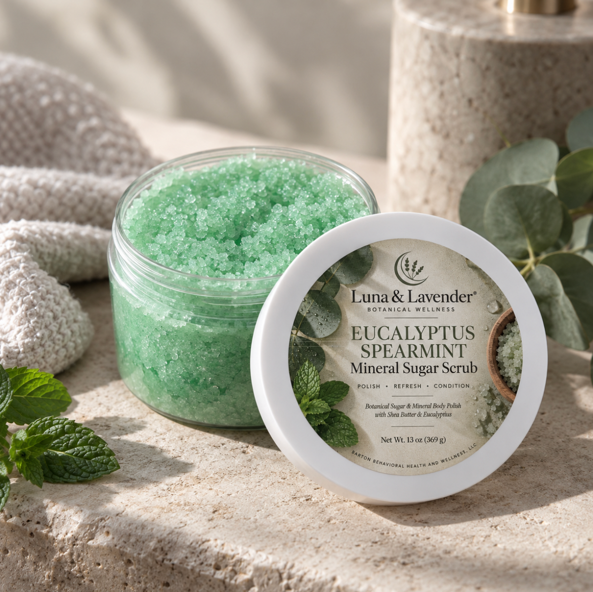 Luna & Lavender® Eucalyptus Spearmint Mineral Sugar Scrub