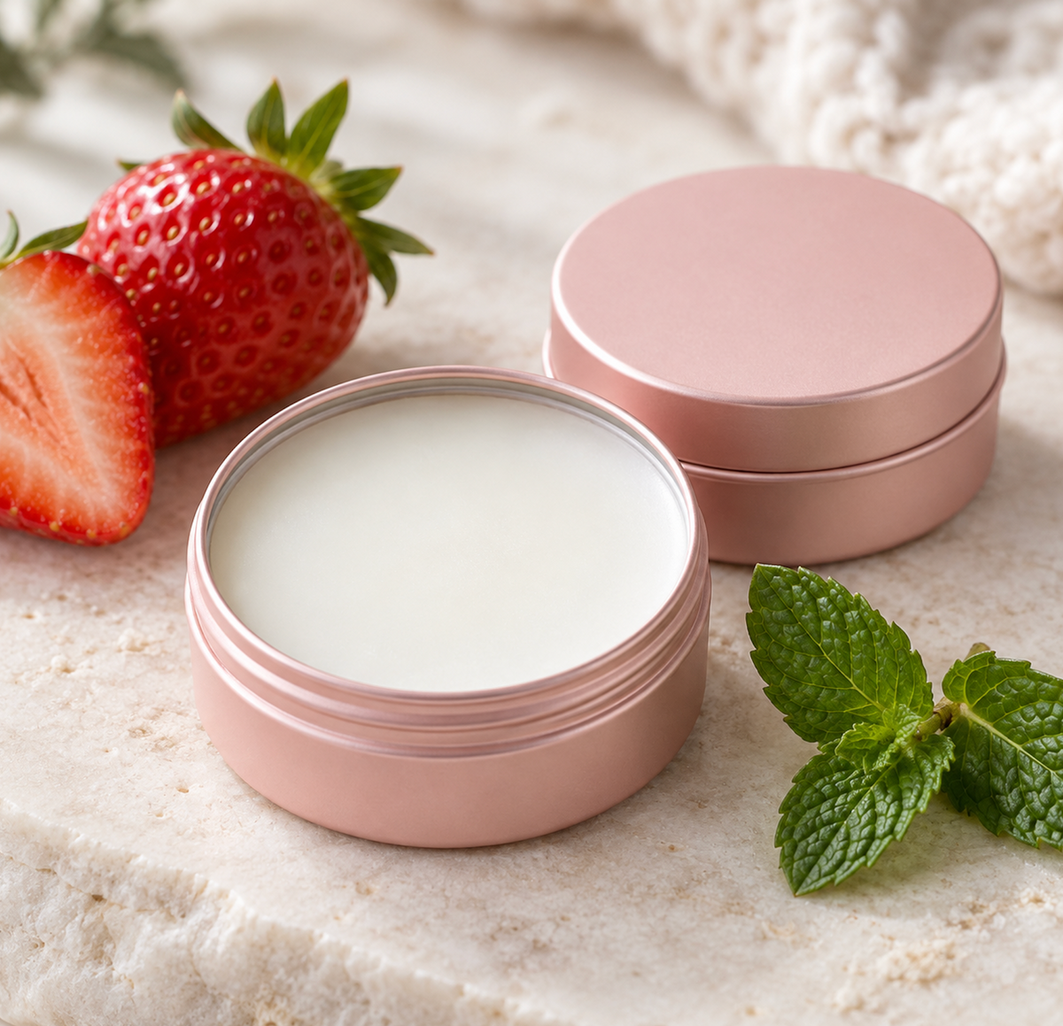 Luna & Lavender® Strawberry Peppermint Winter Lip Balm