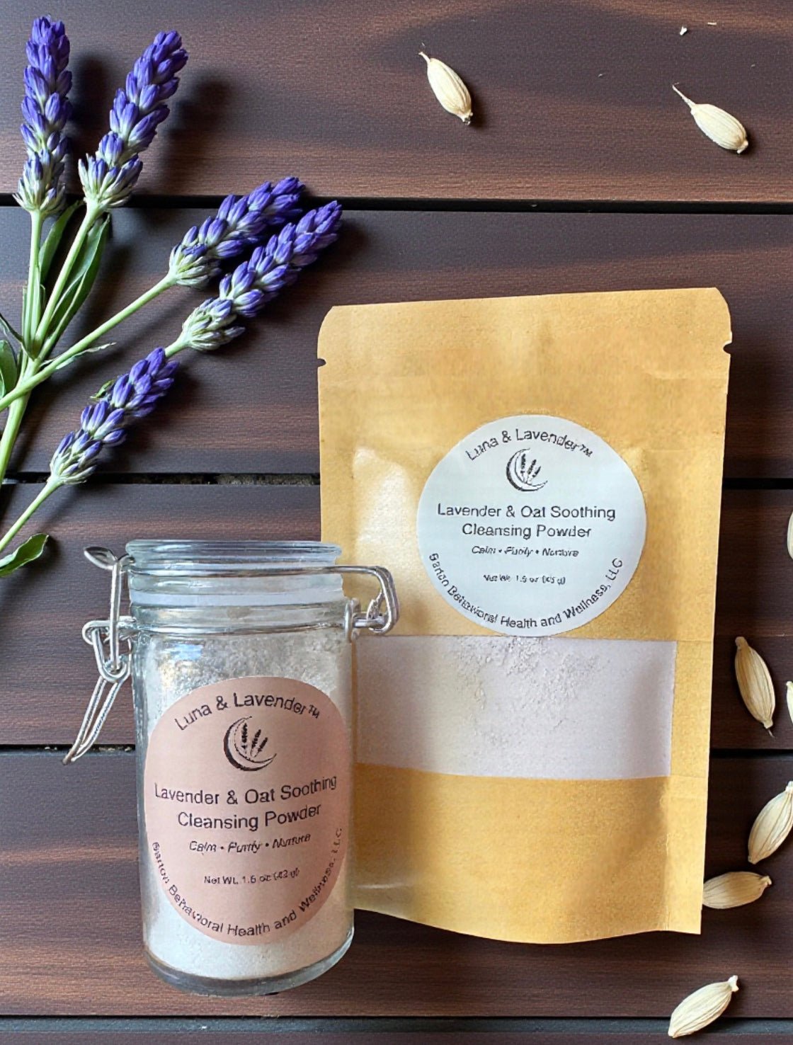 Luna & Lavender™ Lavender & Oat Soothing Cleansing Powder - Barton Behavioral Health and Wellness, LLC