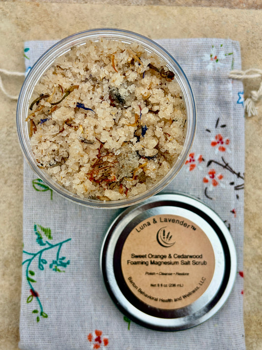 Luna & Lavender™ Sweet Orange & Cedarwood Foaming Magnesium Salt Scrub