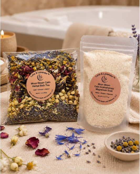 Luna & Lavender™  Moon Bloom Calm Herbal Bath Tea Ritual
