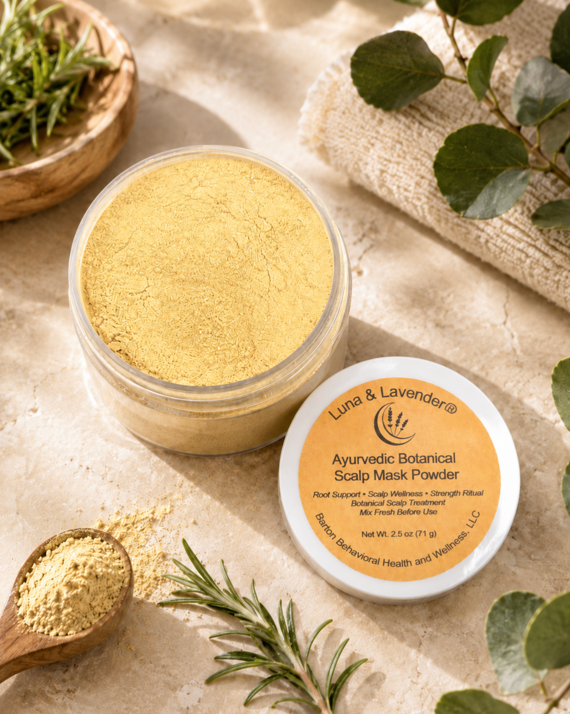 Luna & Lavender® Ayurvedic Botanical Scalp Mask Powder