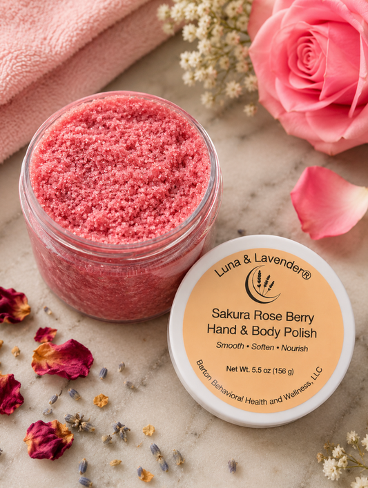 Luna & Lavender®  Sakura Rose Berry Hand & Body Polish