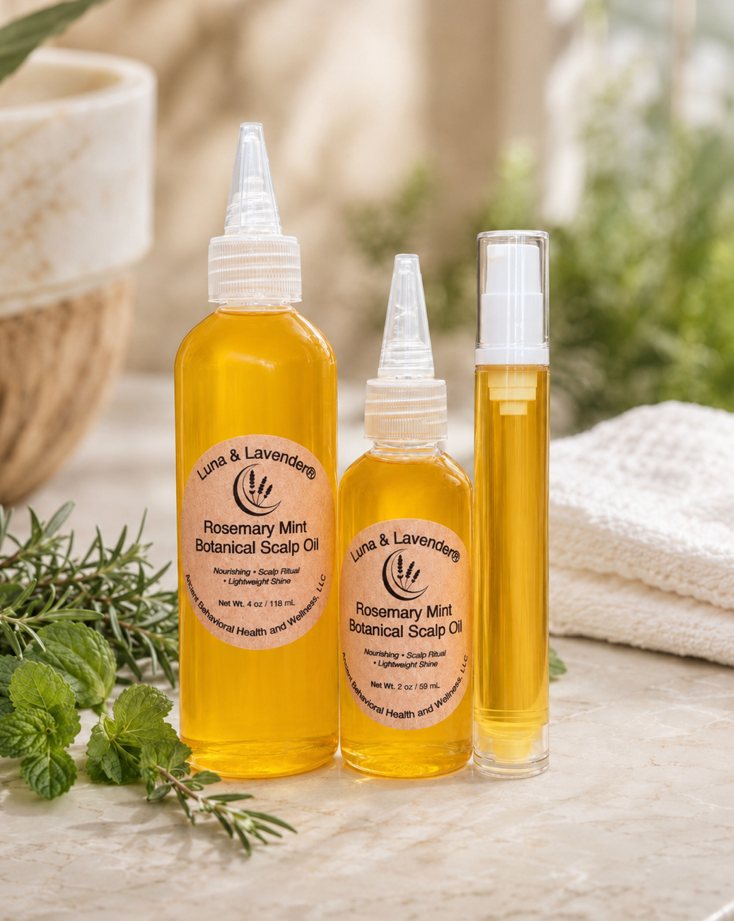 Luna & Lavender® Rosemary Mint Botanical Scalp Oil