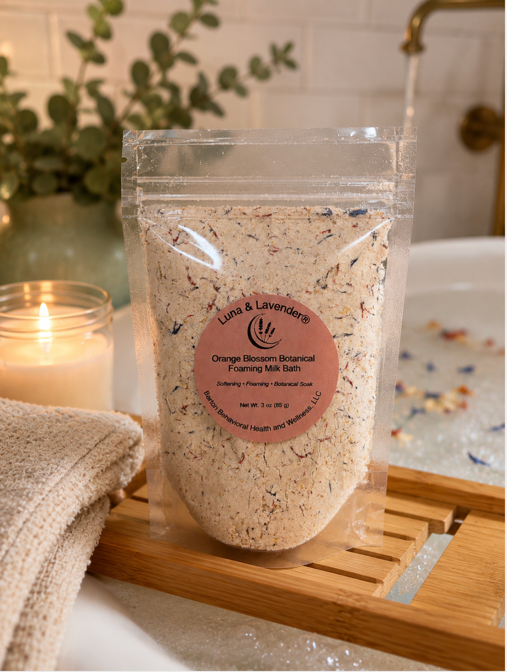 Luna & Lavender® Orange Blossom Botanical Foaming Milk Bath