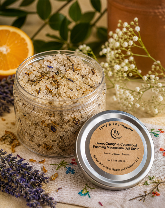 Luna & Lavender™ Sweet Orange & Cedarwood Foaming Magnesium Salt Scrub