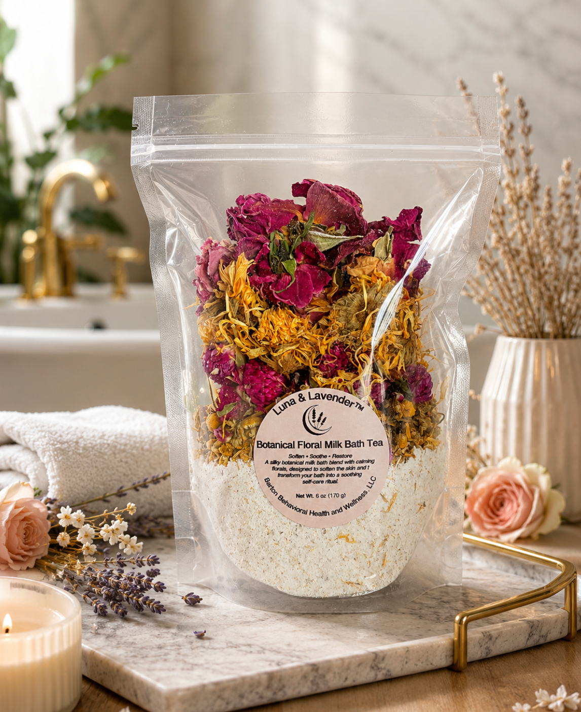 Luna & Lavender™ Botanical Floral Milk Bath Tea