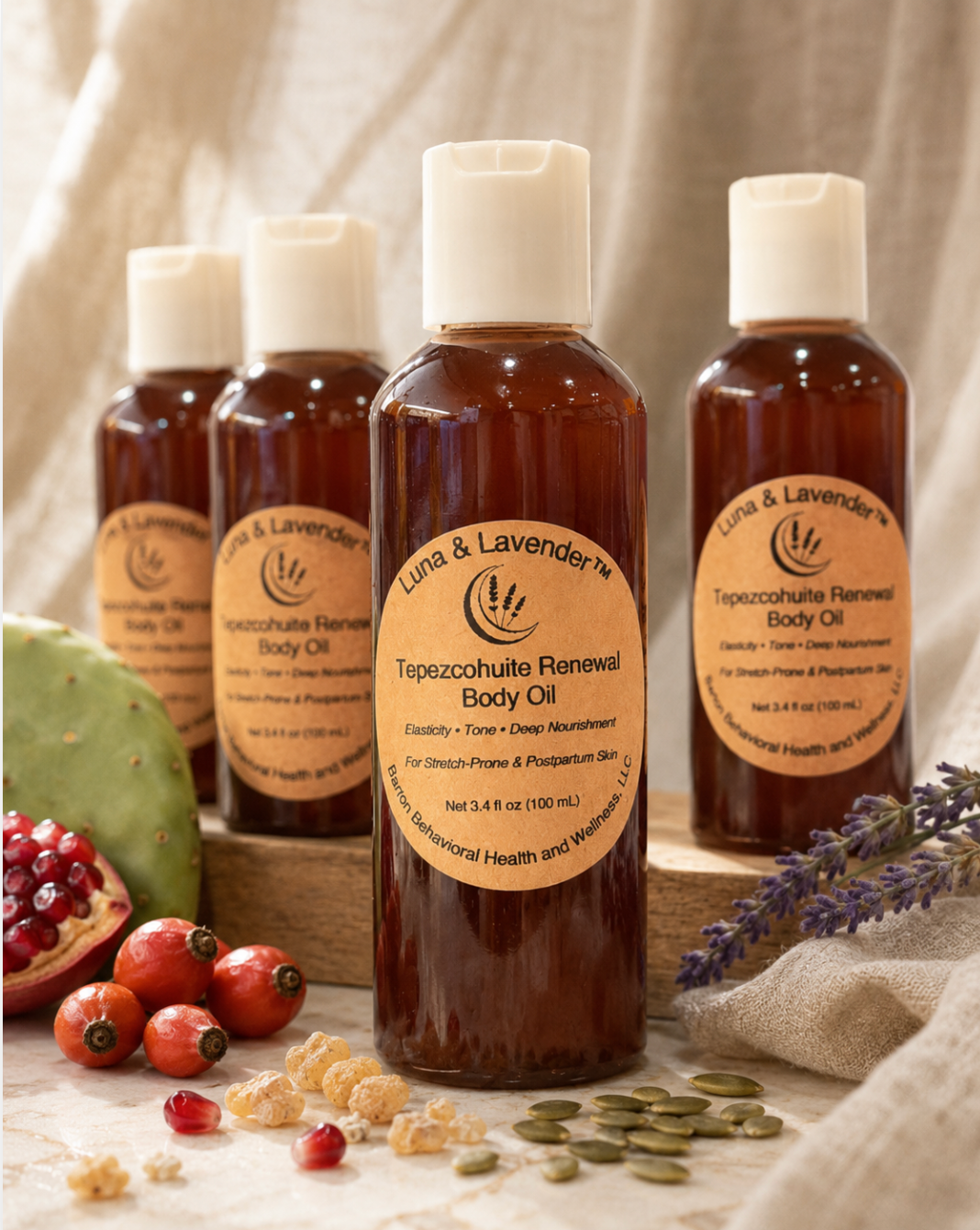 Luna & Lavender® Tepezcohuite Renewal Body Oil