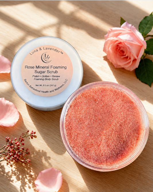 Luna & Lavender™ Rose Mineral Foaming Sugar Scrub