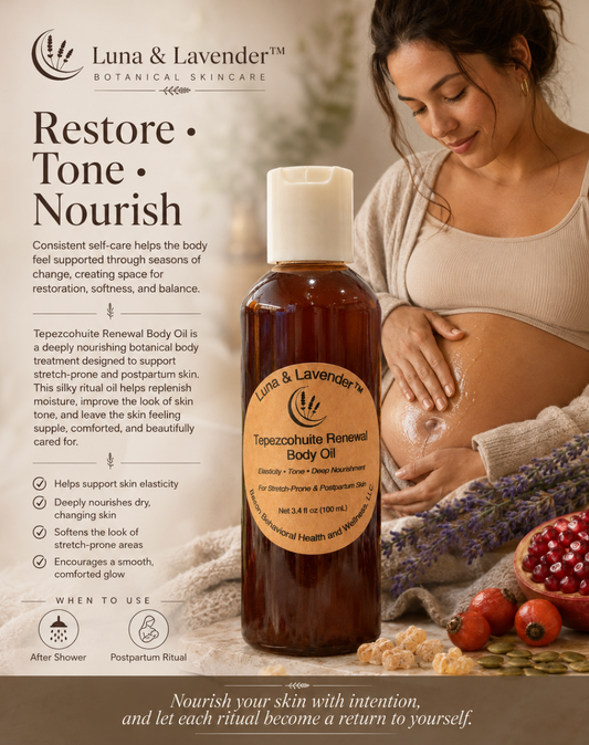 Luna & Lavender® Tepezcohuite Renewal Body Oil