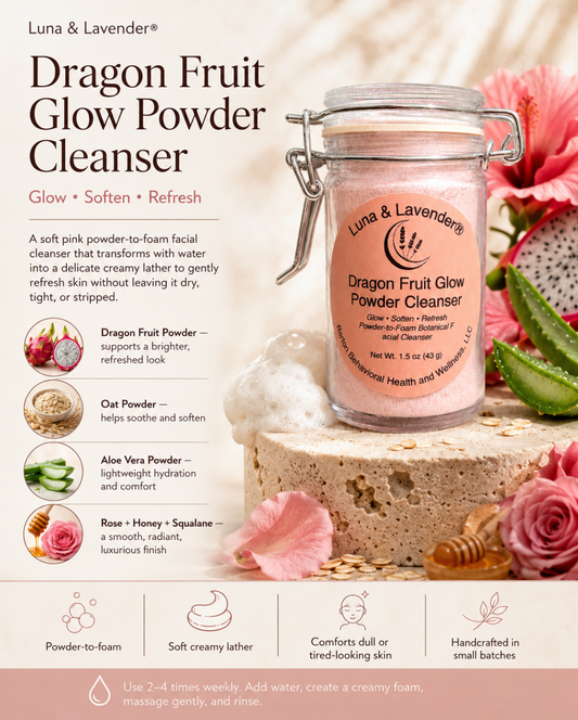 Luna & Lavender®  Dragon Fruit Glow Powder Cleanser