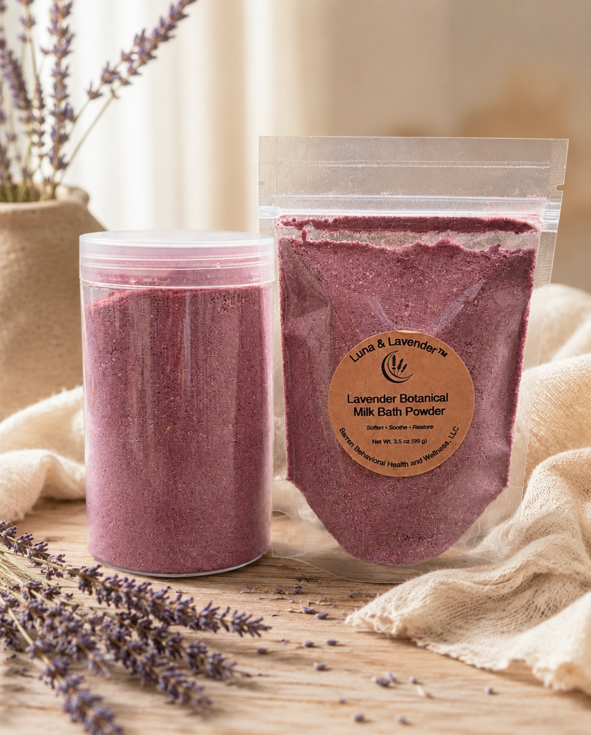 Luna & Lavender™ Lavender Botanical Milk Bath Powder