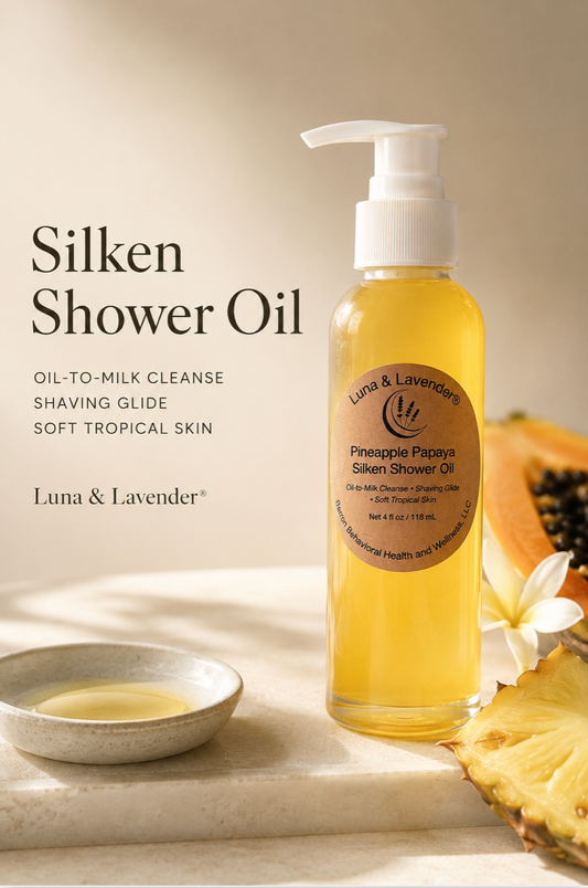 Luna & Lavender® Pineapple Papaya Silken Shower Oil