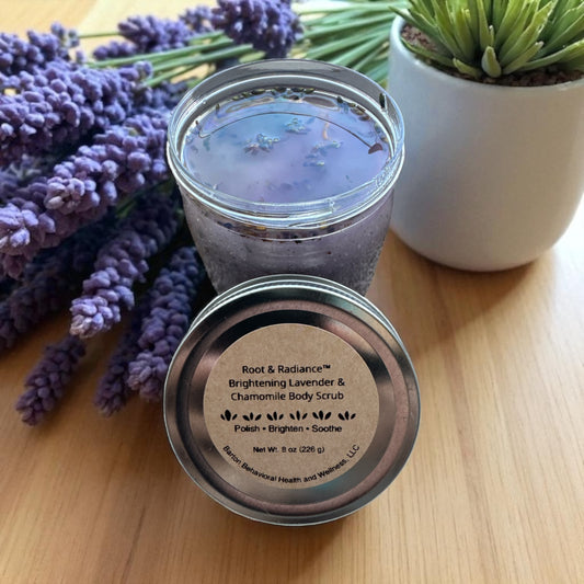 Brightening Lavender & Chamomile Body Scrub /  Exfoliante Corporal Iluminador de Lavanda y Manzanilla