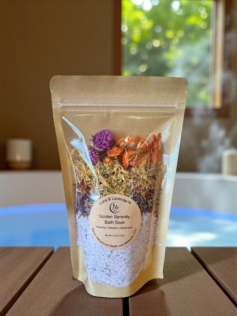Luna & Lavender™ Golden Serenity Bath Soak - Barton Behavioral Health and Wellness, LLC