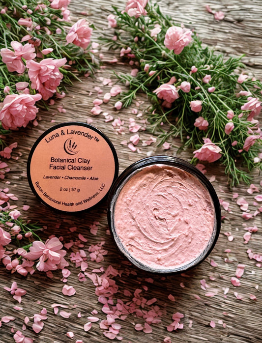 Luna & Lavender™ Botanical Clay Facial Cleanser - Barton Behavioral Health and Wellness, LLC