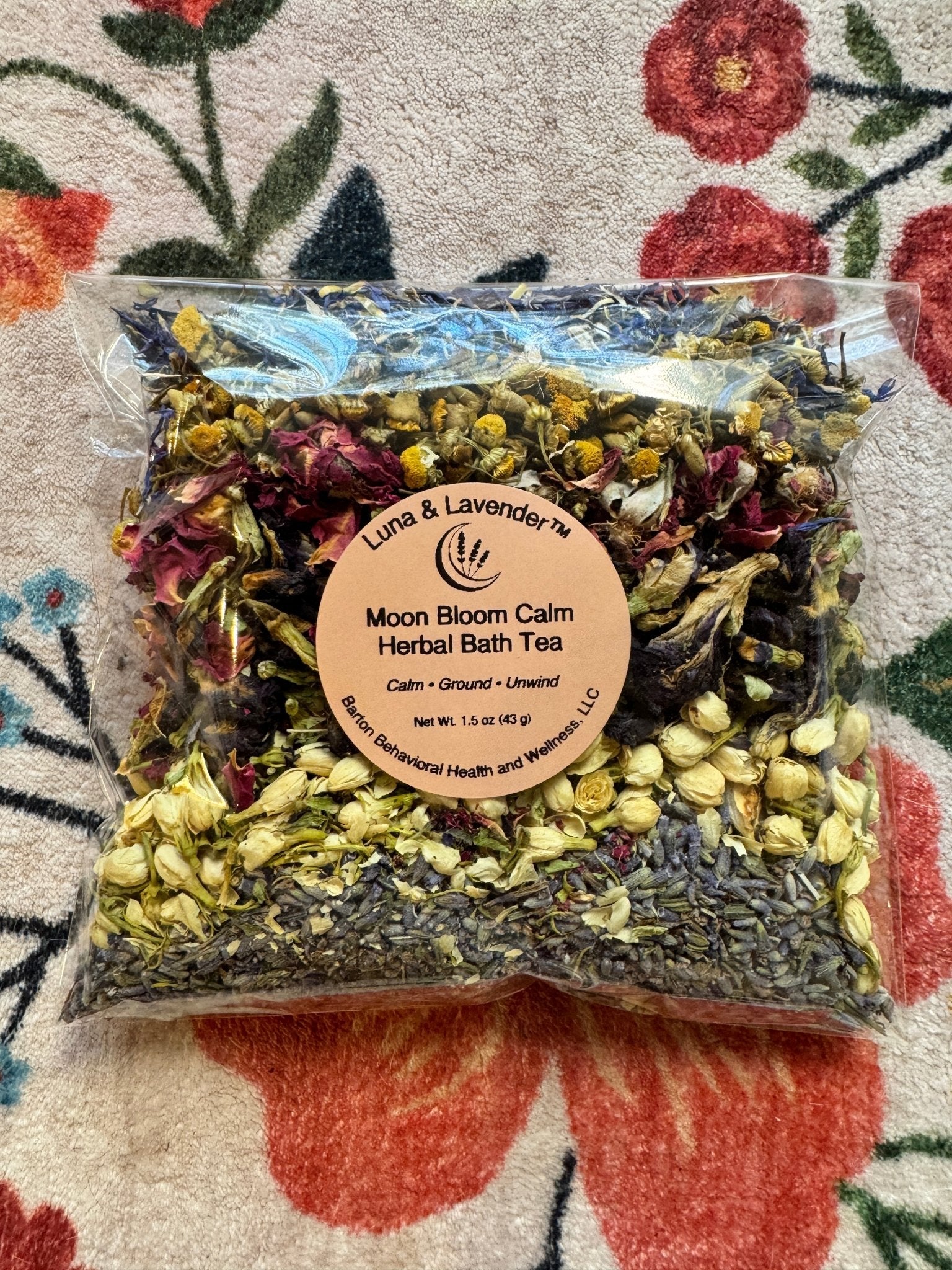 Luna & Lavender™ Moon Bloom Calm Herbal Bath Tea Ritual - Barton Behavioral Health and Wellness, LLC