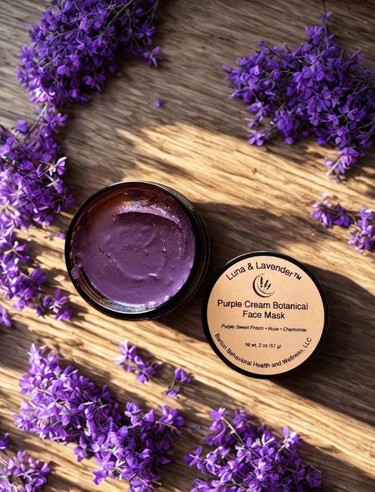 Luna & Lavender™ Purple Cream Botanical Face Mask - Barton Behavioral Health and Wellness, LLC