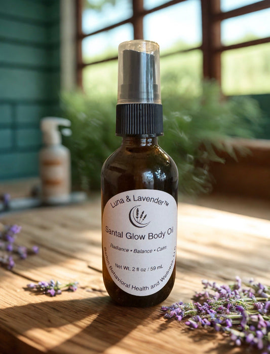 Luna & Lavender™ Santal Glow Body Oil - Barton Behavioral Health and Wellness, LLC