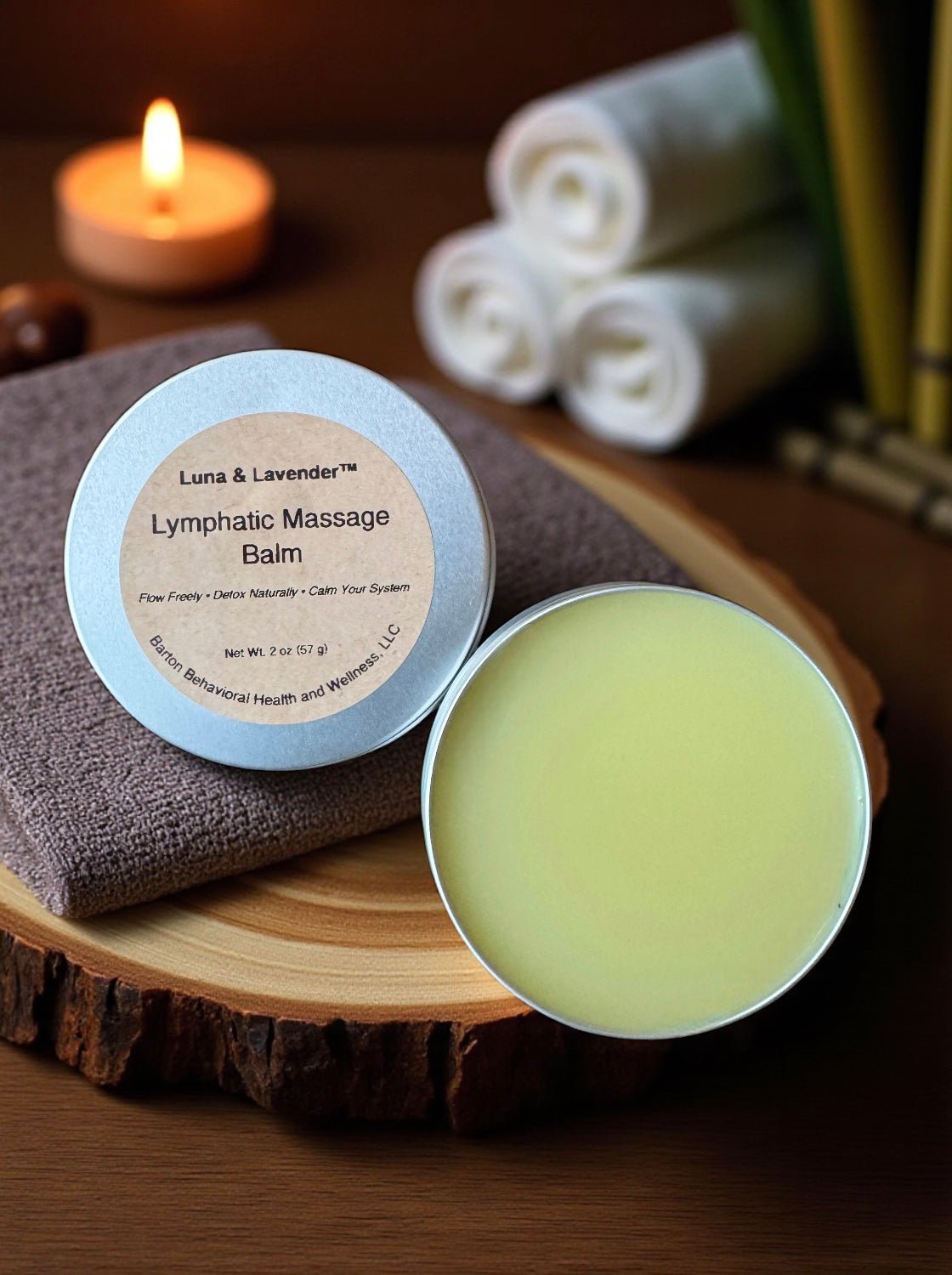 Luna & Lavender™ Lymphatic Massage Balm - Barton Behavioral Health and Wellness, LLC